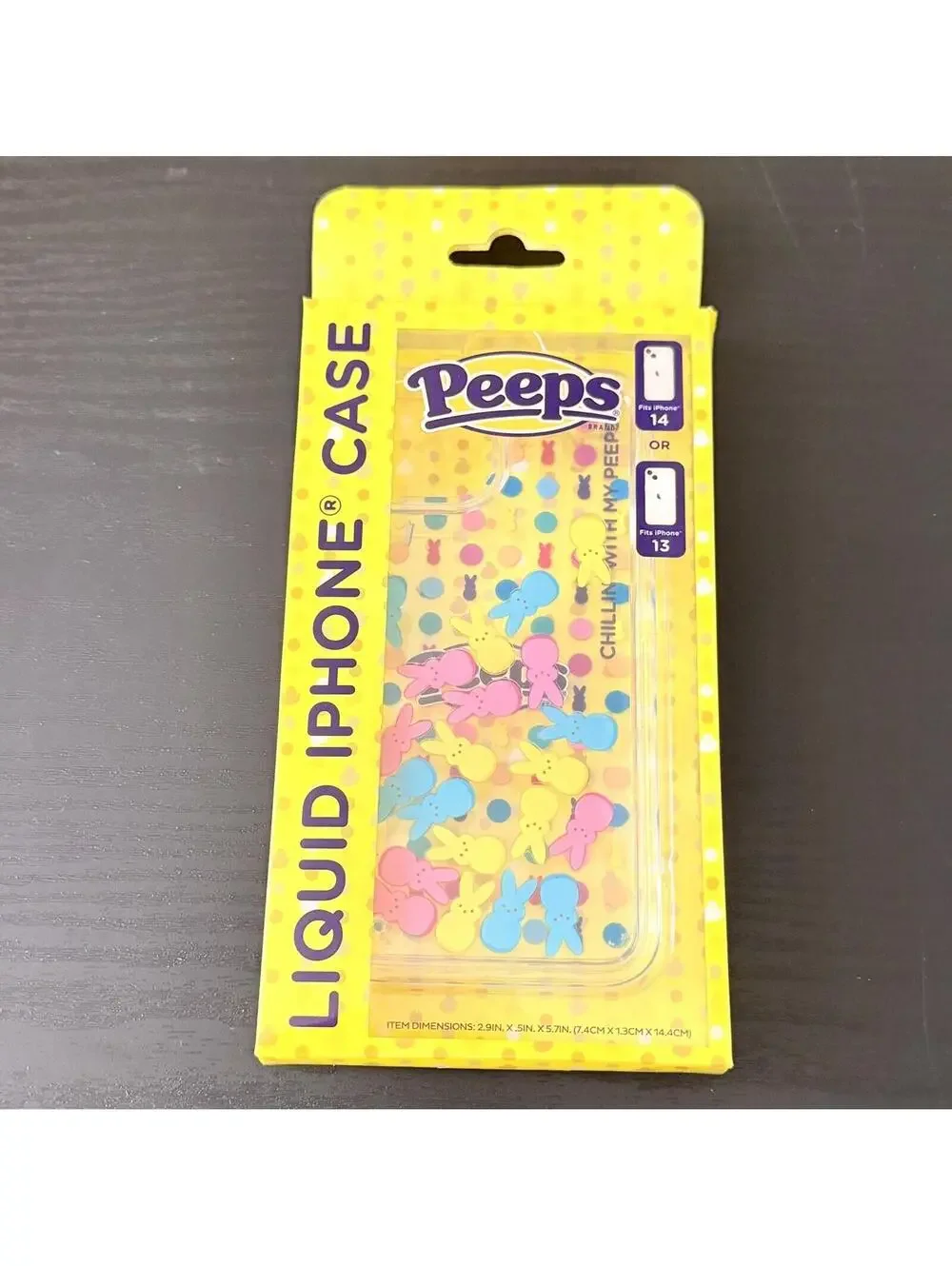 NIB Peeps bunnies liquid iPhone 13/14 phone case‎ EASTER BASKET STUFFER